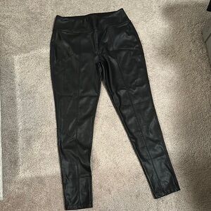 SO Black Faux Leather Leggings